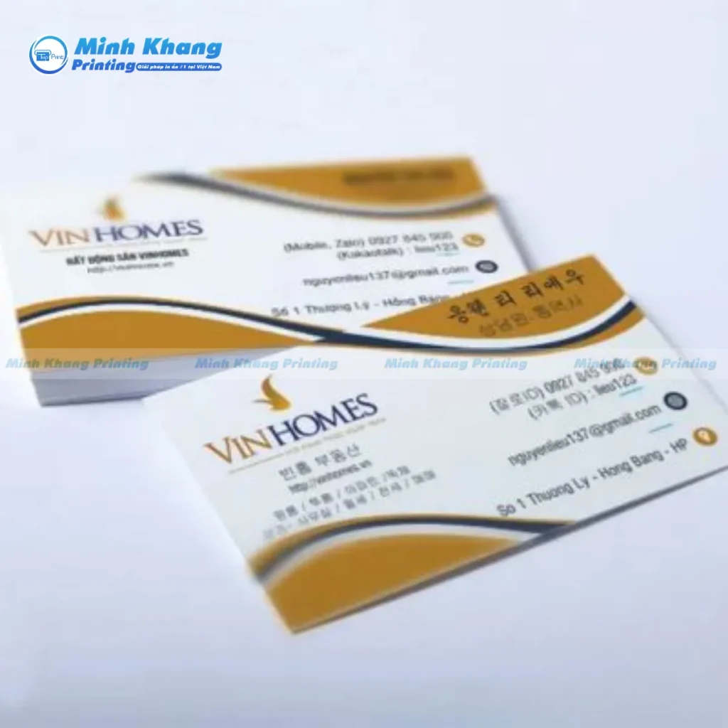 Mẫu danh thiếp song ngữ tiếng Hàn - Việt của Vinhomes