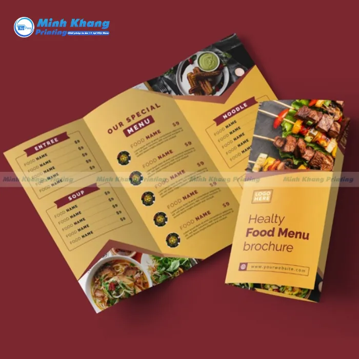 63+ Mẫu Brochure Menu Gấp 2, Gấp 3 Độc Đáo
