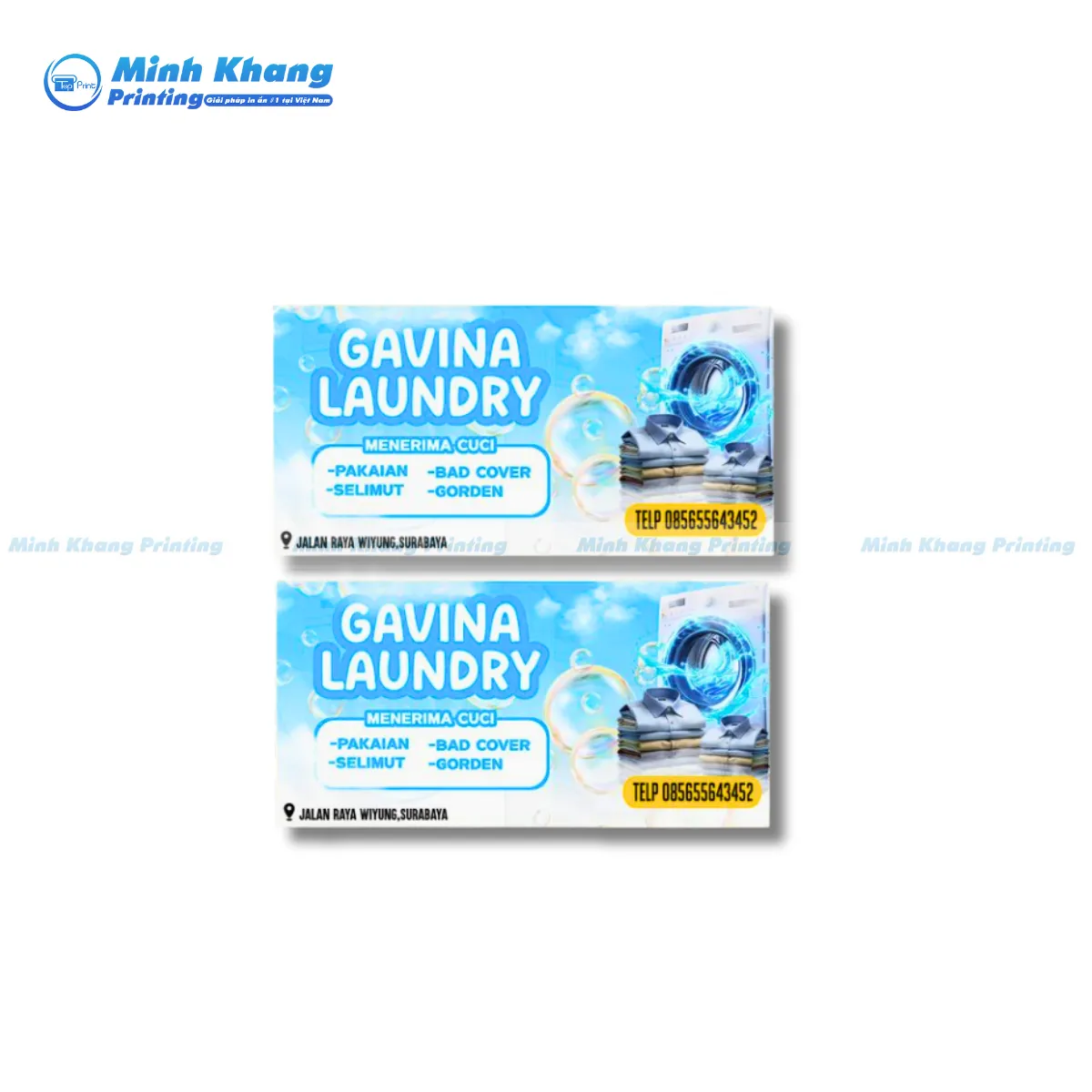 26+ Mẫu Card Visit Giặt Là Đẹp, Chuyên Nghiệp & Hút Khách