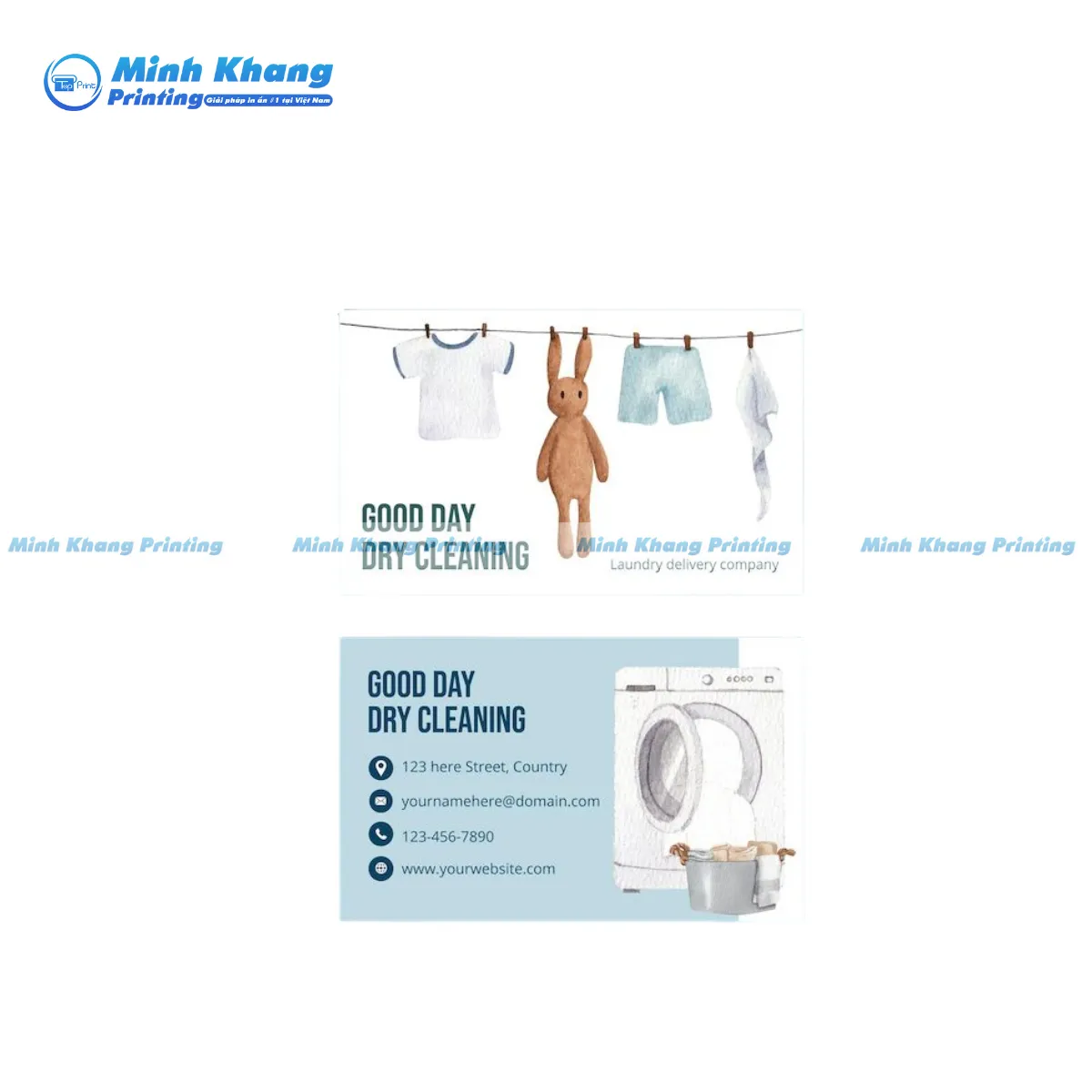 26+ Mẫu Card Visit Giặt Là Đẹp, Chuyên Nghiệp & Hút Khách