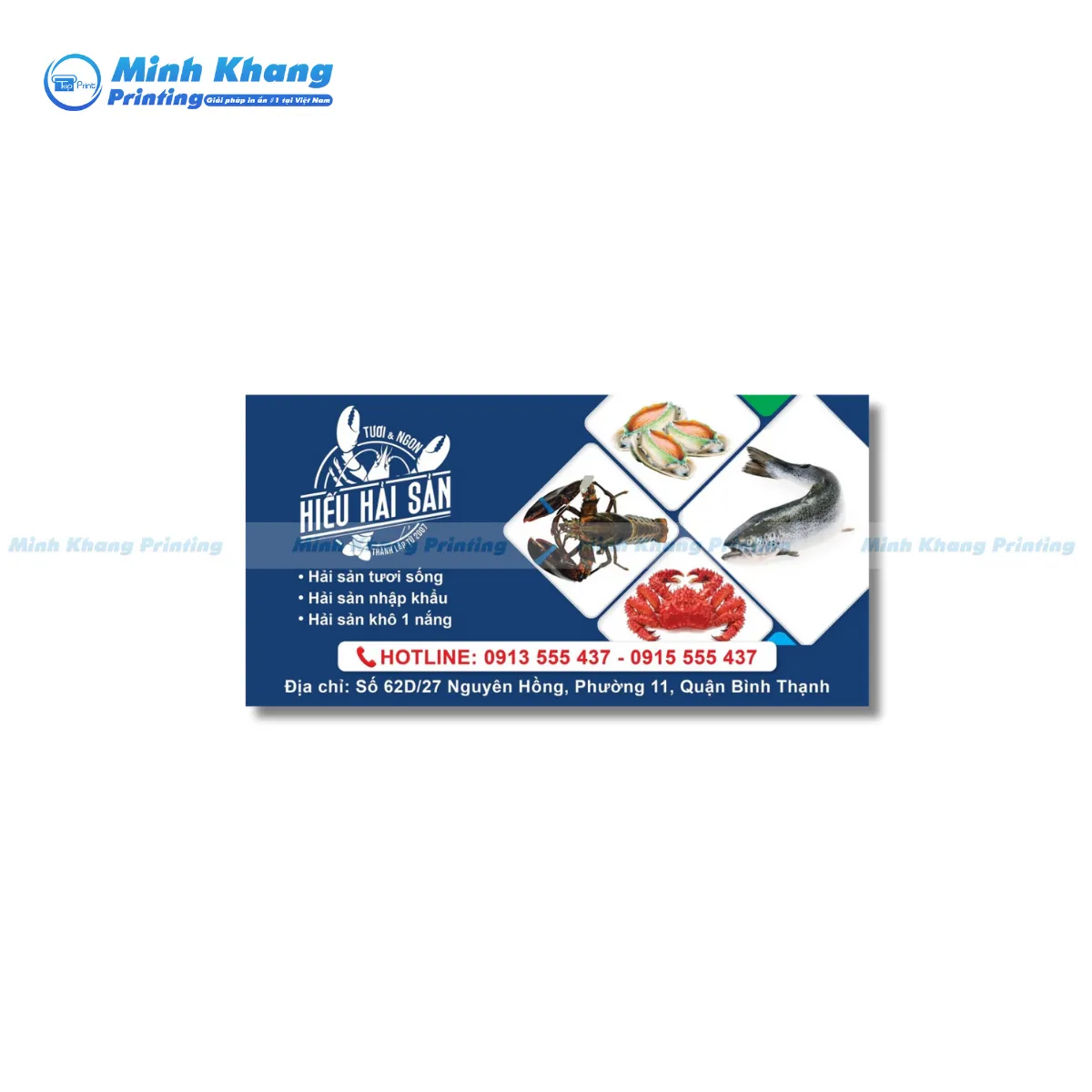 77+ Mẫu Card Visit Hải Sản, Vựa Tôm, Cua, Cá Tươi Sống