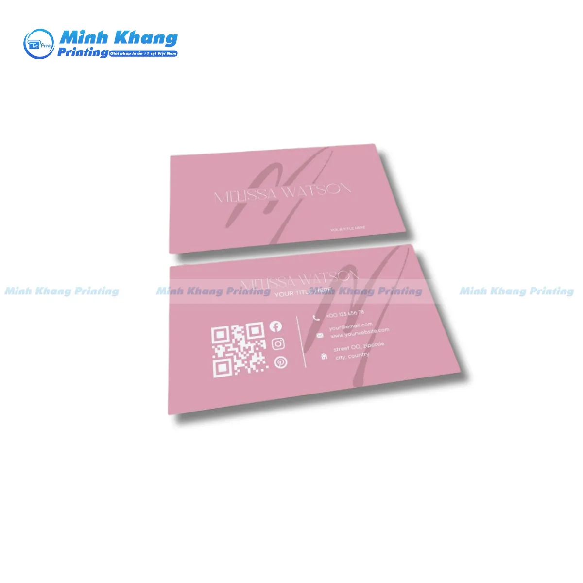 88+ Mẫu Card Visit Màu Hồng Nữ Tính, Dịu Dàng & Quyến Rũ