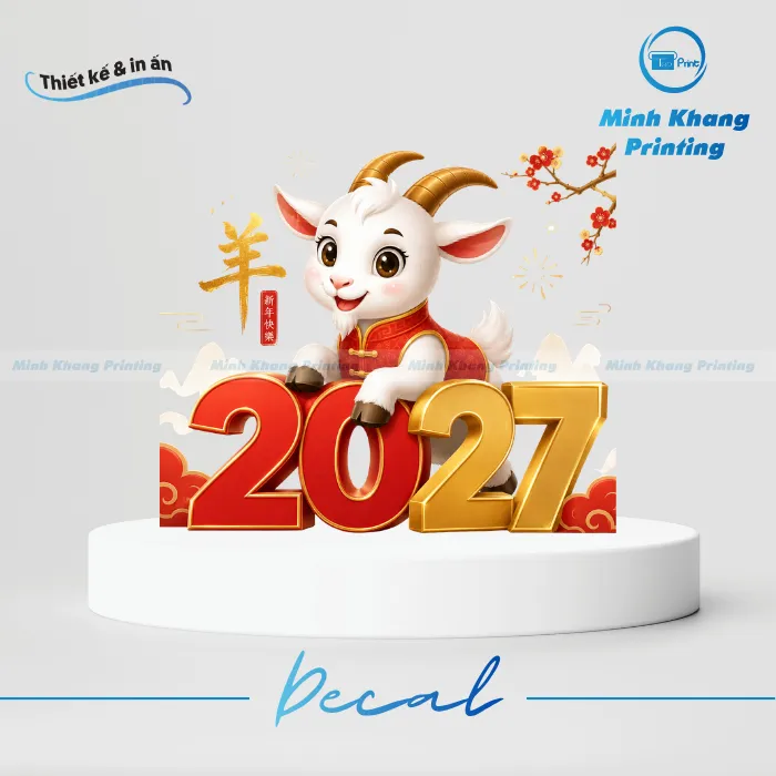 In Decal Dán Kính Trang Trí Tết 2027 Giá Rẻ Tại TPHCM & Hà Nội