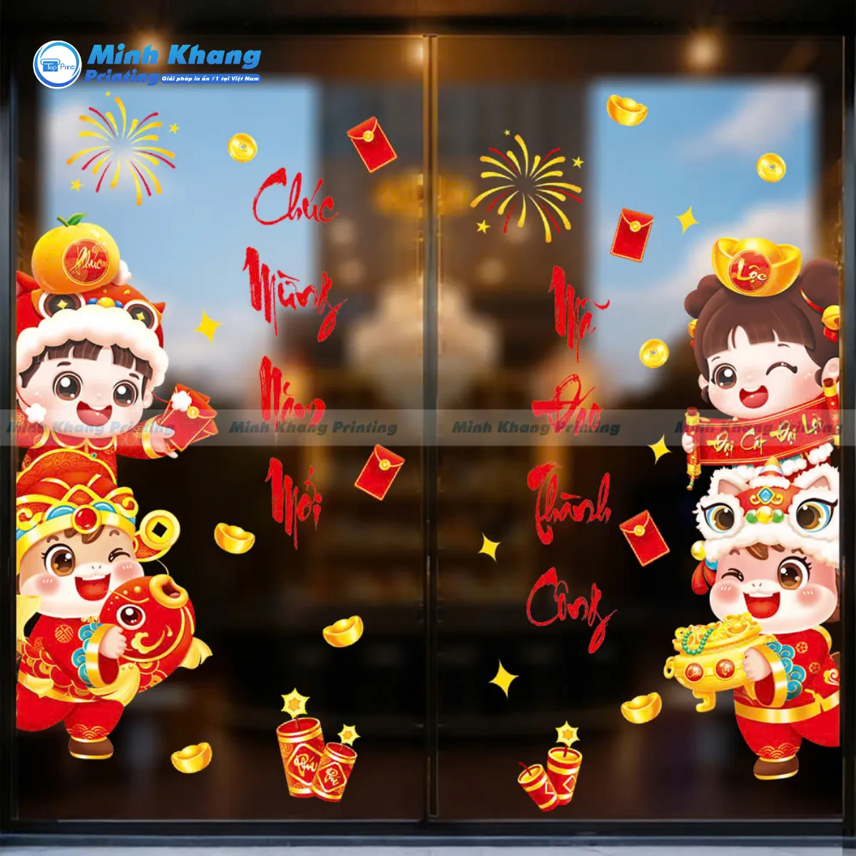 In Decal Dán Kính Trang Trí Tết 2027 Giá Rẻ Tại TPHCM & Hà Nội