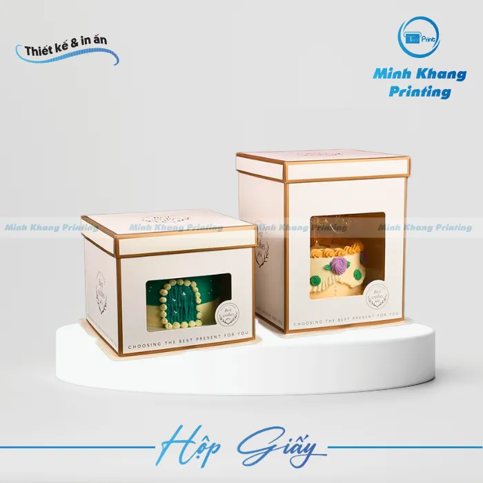 Top 50+ Mẫu Hộp Giấy Đựng Bánh Kem Đẹp & Sang Trọng