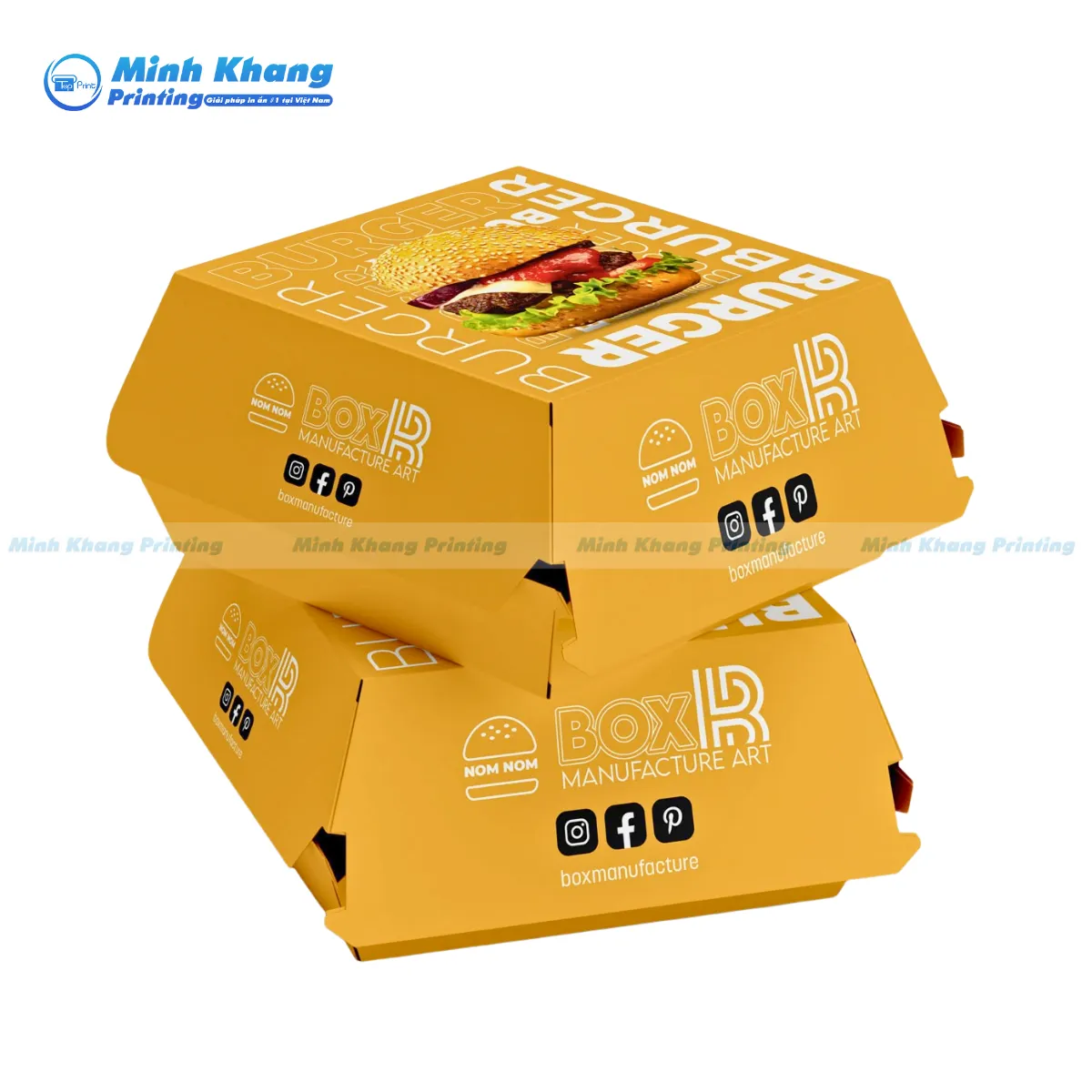 19+ Mẫu Hộp Giấy Đựng Hamburger Đẹp, Sáng Tạo & Độc Đáo