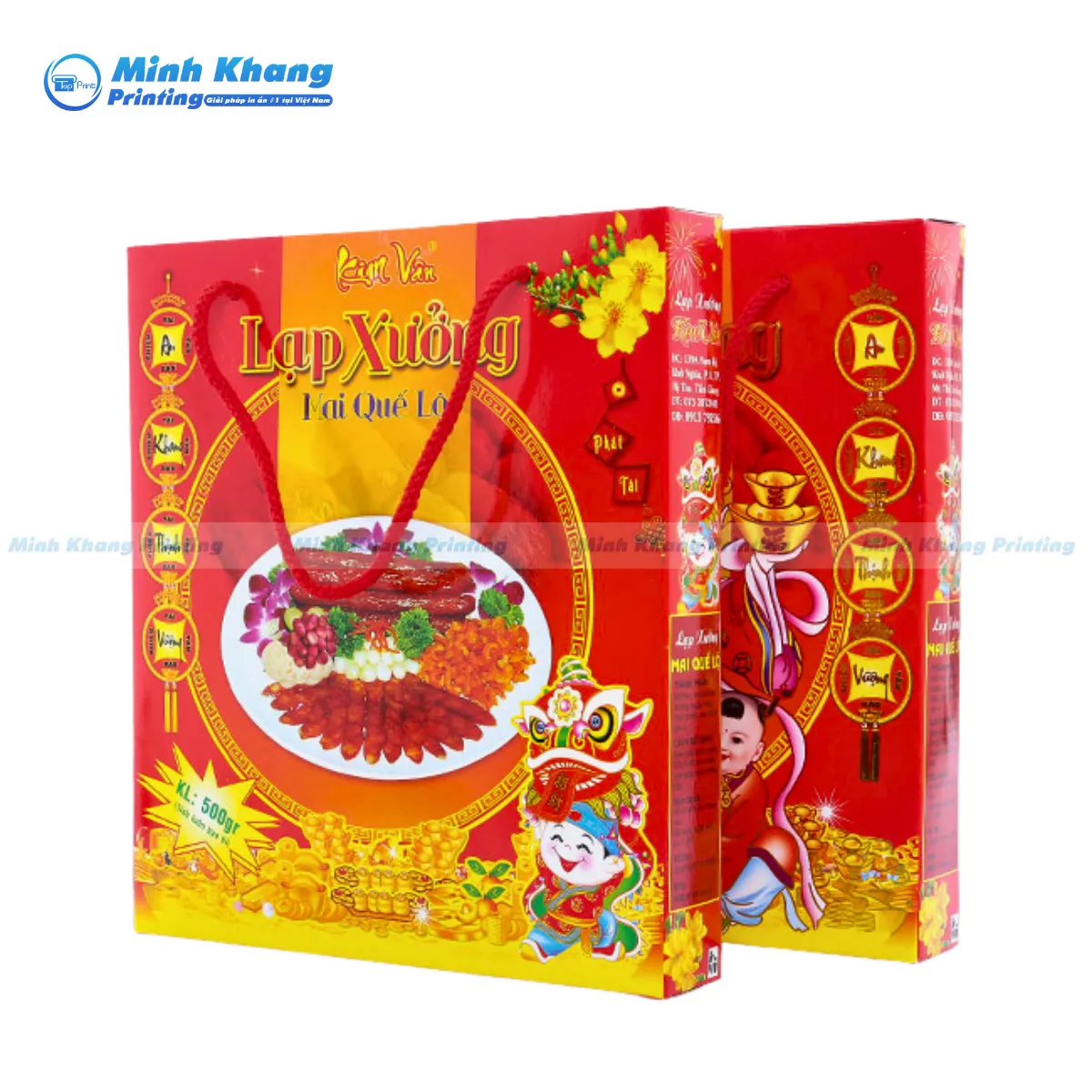 25+ Mẫu Hộp Giấy Đựng Lạp Xưởng Đẹp & An Toàn Thực Phẩm