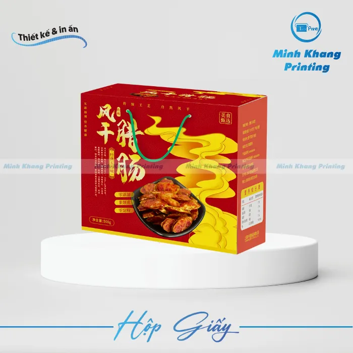25+ Mẫu Hộp Giấy Đựng Lạp Xưởng Đẹp & An Toàn Thực Phẩm