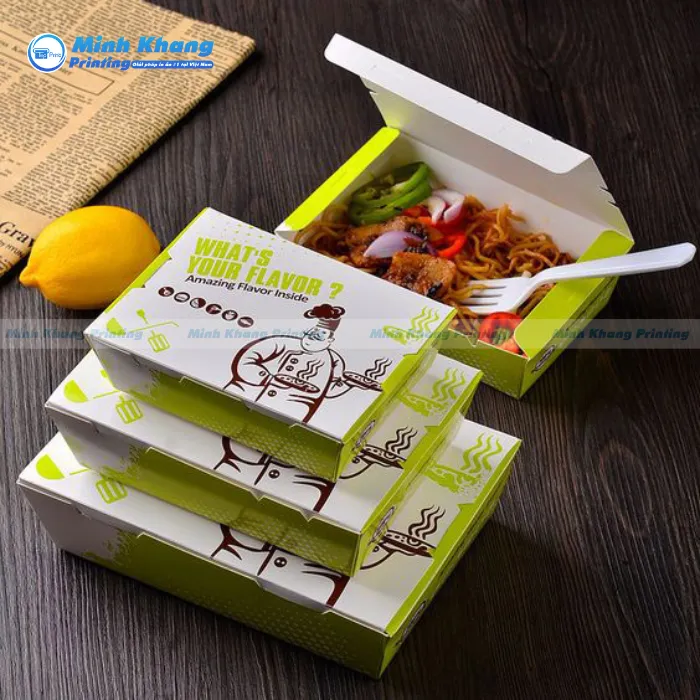 10+ Hộp Giấy Đựng Thức Ăn Đẹp, An Toàn & Tiện Lợi