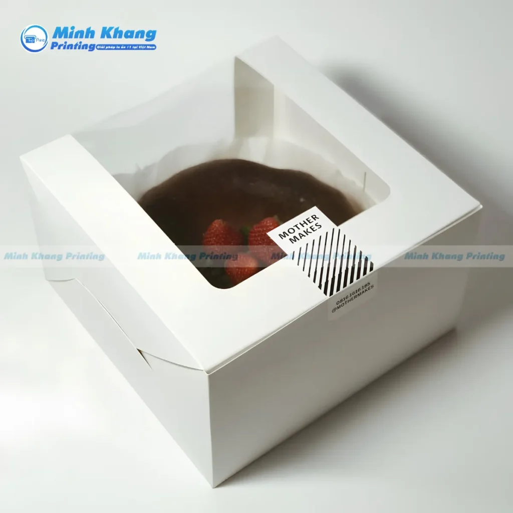 Mẫu hộp giấy kraft vuông nắp trong đơn giản