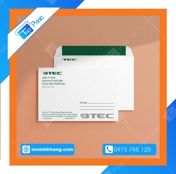 Kích Thước Phong Bì Bưu Điện Phổ Biến