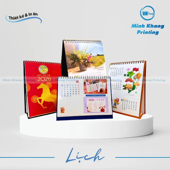 In Lịch Để Bàn Chữ A, Chữ M Theo Yêu Cầu Đẹp & Giá Rẻ