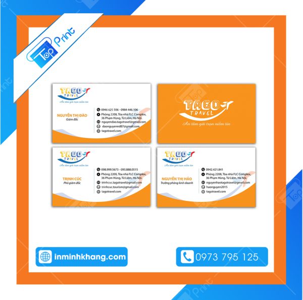 25+ Mẫu Card Visit Đẹp Ngành Du Lịch