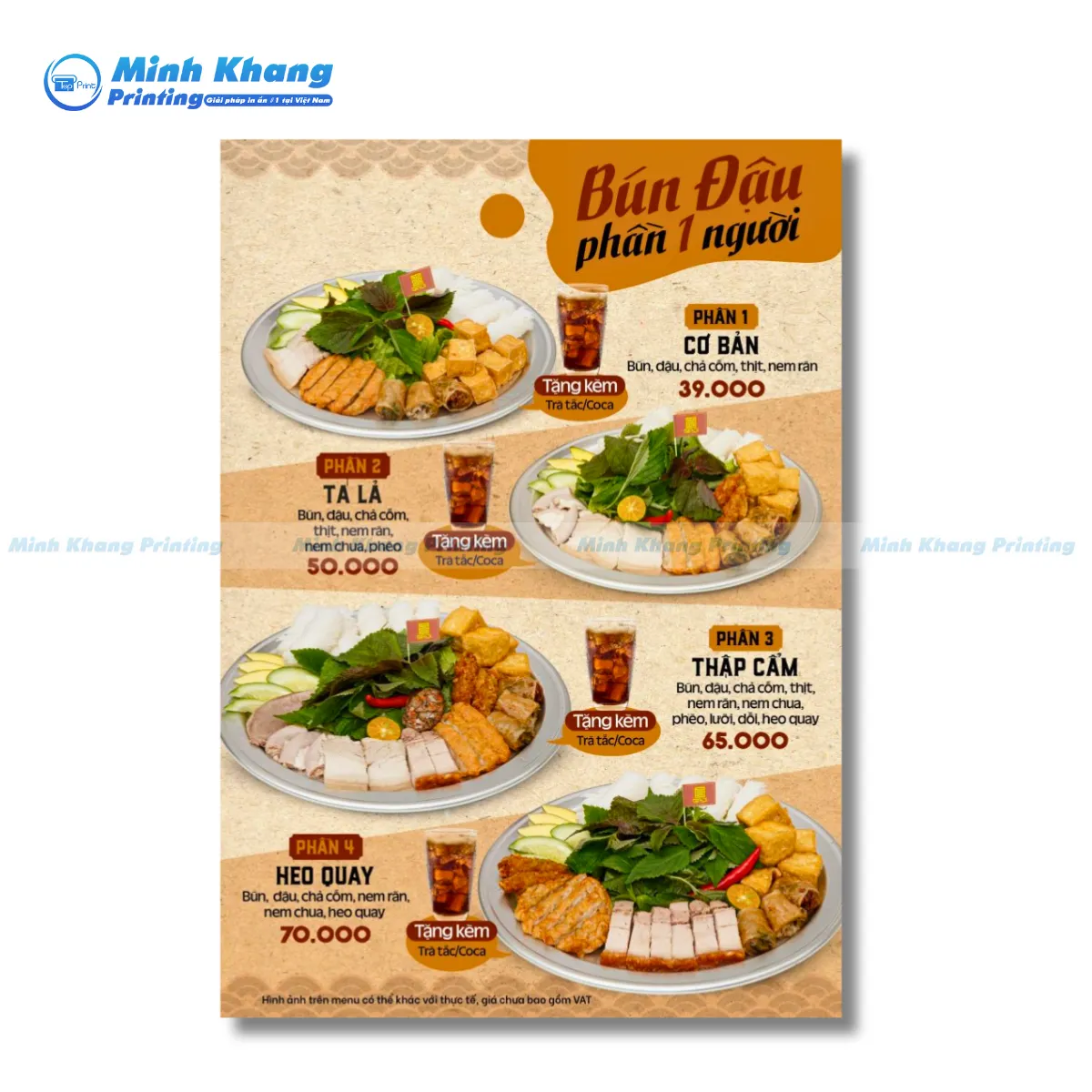 25+ Mẫu Menu Bún Đậu Đẹp, Bình Dân & Dễ Thu Hút Khách