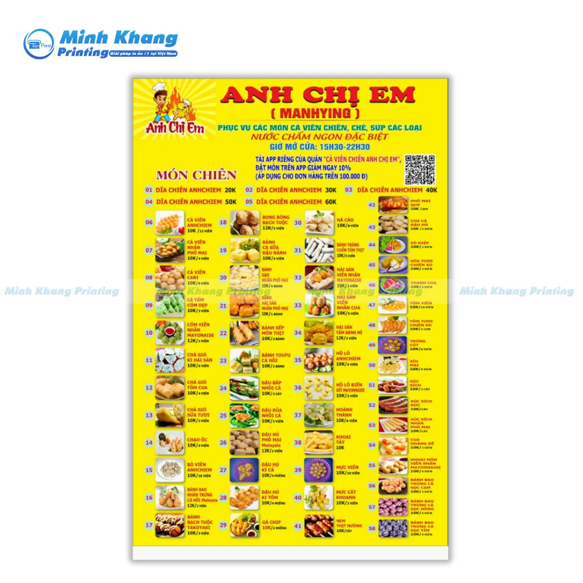 60+ Mẫu Menu Cá Viên Chiên Hấp Dẫn, Thu Hút & Đẹp