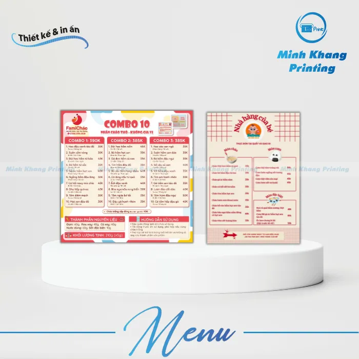 33+ Mẫu Menu Cháo Dinh Dưỡng Đẹp, Ấn Tượng Cho Tiệm