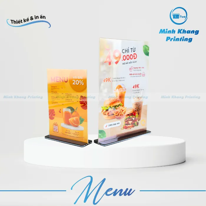 53+ Mẫu Menu Để Bàn Mica, Lò Xo A4 A5 A6 Đẹp, Độc Đáo 