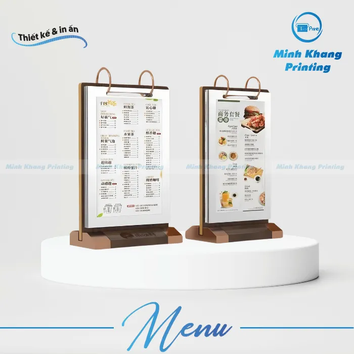 22+ Mẫu Menu Đứng Chữ A, Mica, Gỗ Đẹp,  Gây Ấn Tượng