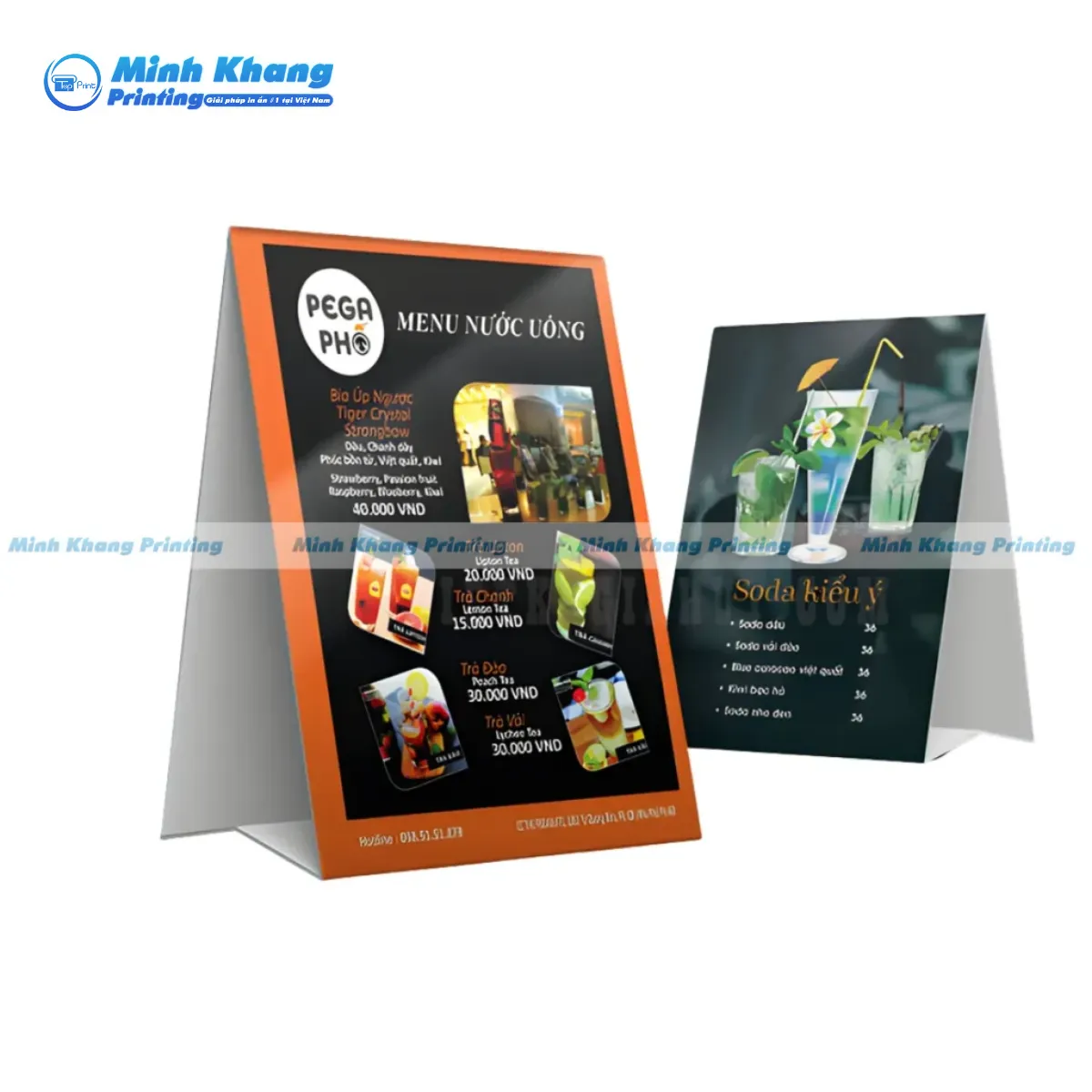 22+ Mẫu Menu Đứng Chữ A, Mica, Gỗ Đẹp,  Gây Ấn Tượng