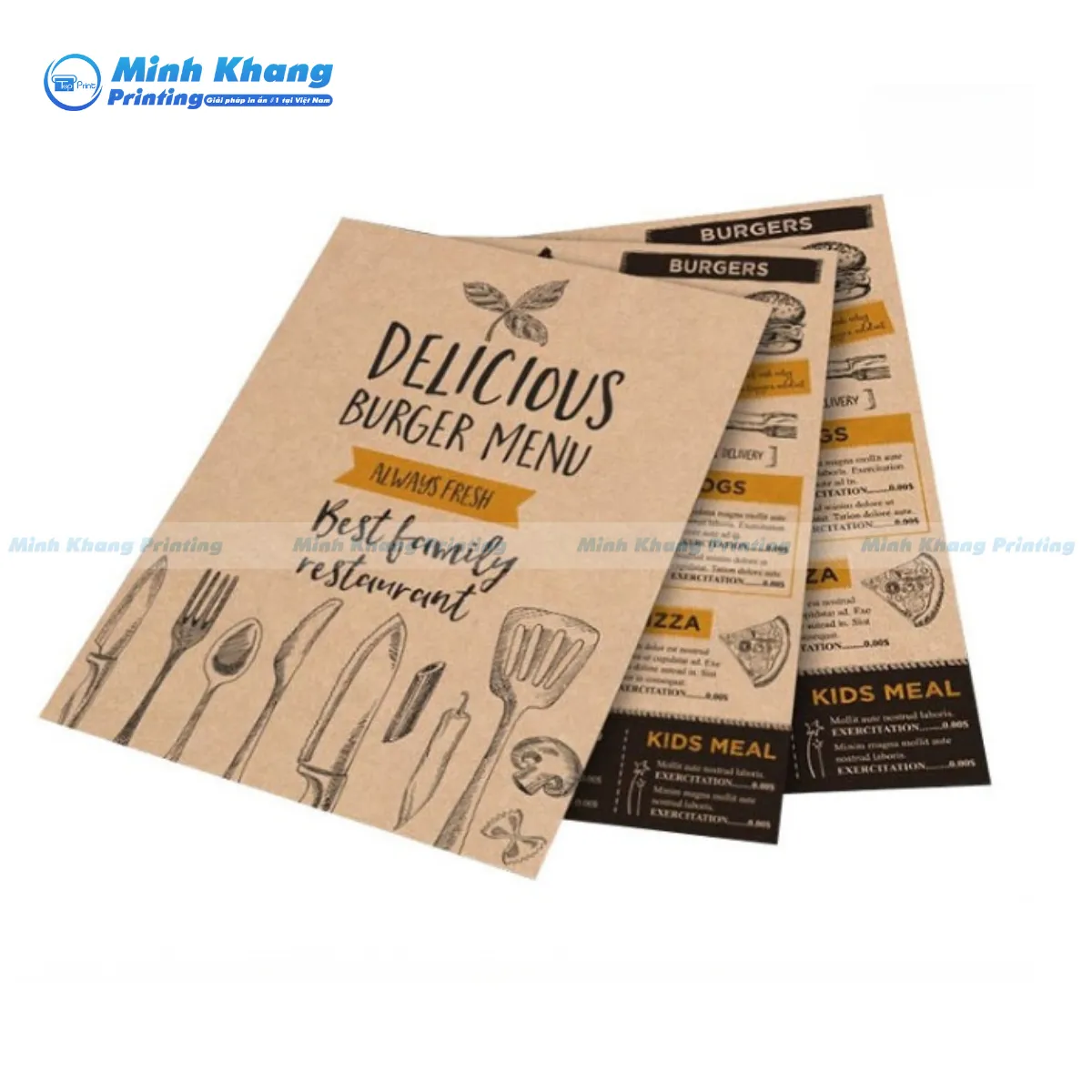 25+ Mẫu Menu Giấy Kraft Đẹp, Thiết Kế Cổ Điển & Đẹp