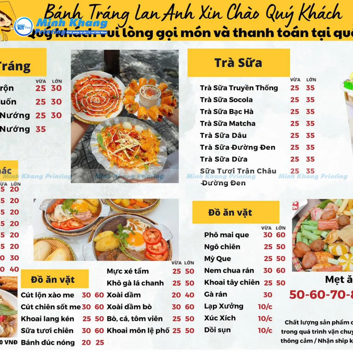66+ Mẫu Menu Quán Ăn Vặt Hút Khách Đẹp & Sáng Tạo