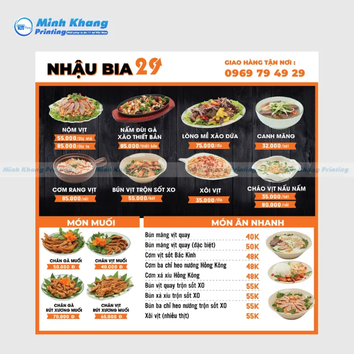 50+ Mẫu Menu Quán Nhậu Bia Độc Lạ, Thu Hút Khách Hàng