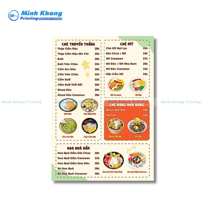 55+ Mẫu Menu Quán Chè Đẹp Mắt, Hút Mắt & Ấn Tượng