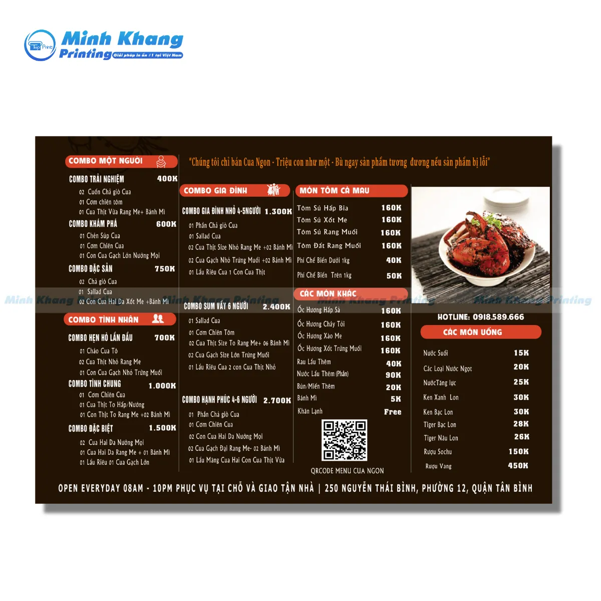 25+ Mẫu Menu Quán Hải Sản Đẹp & Thu Hút Khách