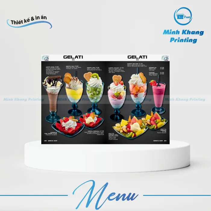 46+ Mẫu Menu Quán Kem Đẹp, Thu Hút & Hấp Dẫn