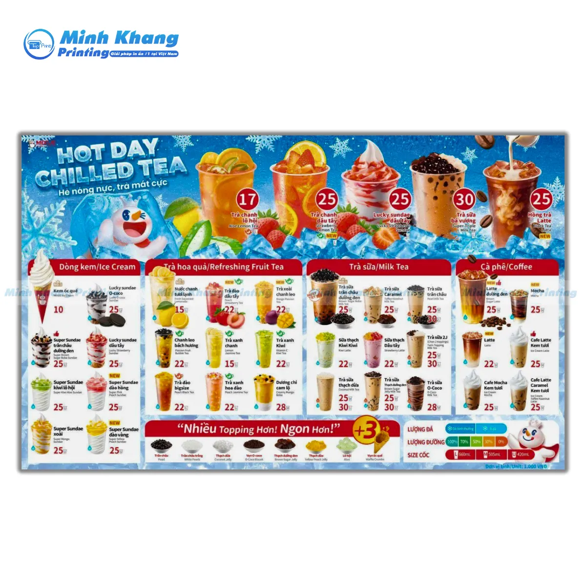 46+ Mẫu Menu Quán Kem Đẹp, Thu Hút & Hấp Dẫn