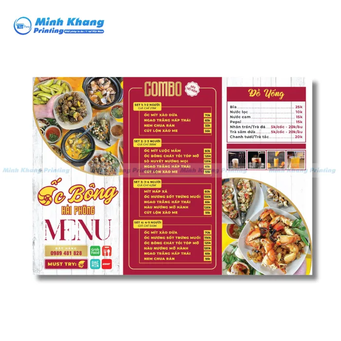 66+ Mẫu Menu Quán Ốc Hấp Dẫn, Bình Dân & Thu Hút