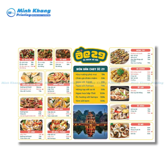 66+ Mẫu Menu Quán Ốc Hấp Dẫn, Bình Dân & Thu Hút