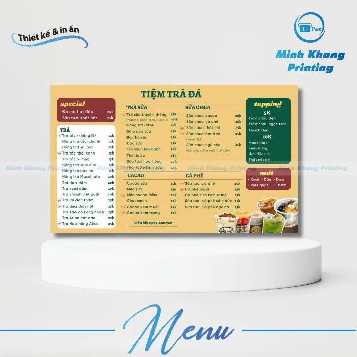 50+ Mẫu Menu Quán Trà Đá Vỉa Hè Truyền Thống & Hiện Đại