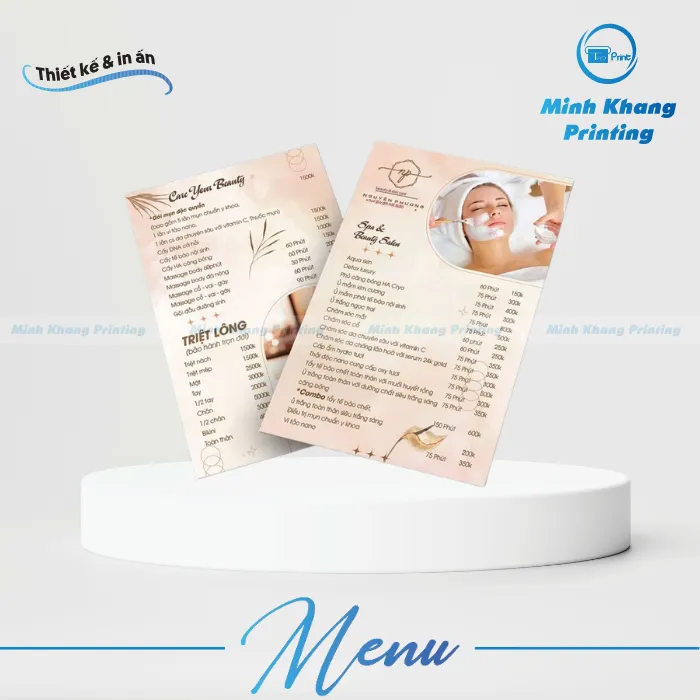 [Top 50+] Mẫu Menu Spa Chăm Sóc Da Đẹp & Hiện Đại