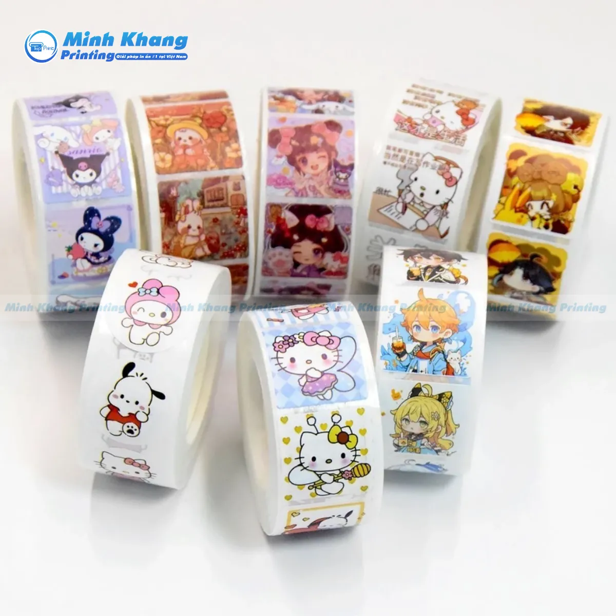 20+ Mẫu Sticker Cuộn Tròn Cute, Dễ Thương & Hot