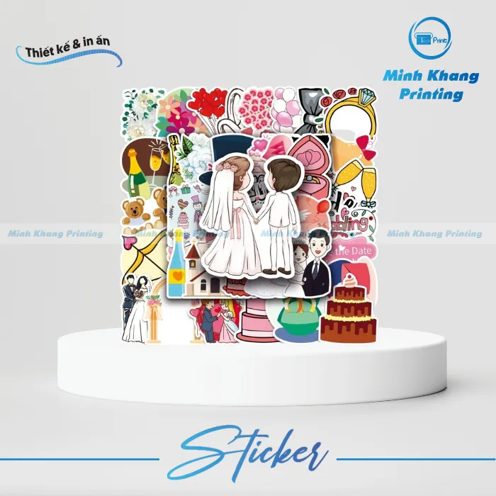 40+ Mẫu Sticker Đám Cưới Thiết Kế Độc Đáo Mừng Ngày Vui