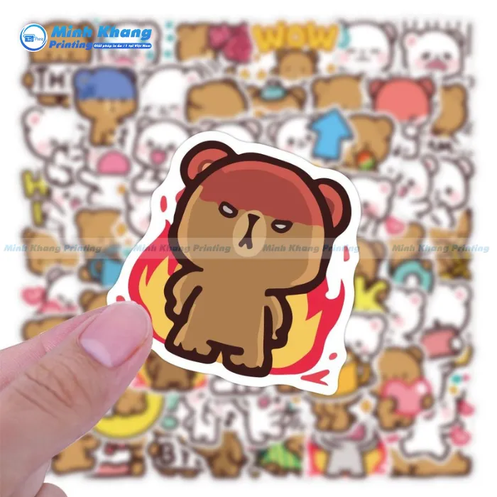 38+ Mẫu Sticker Gấu, Bear Stickers Cute Dễ Thương