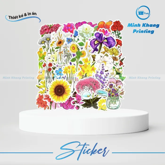 99+ Mẫu Sticker Hoa Cute, Đẹp & Đầy Sắc Màu