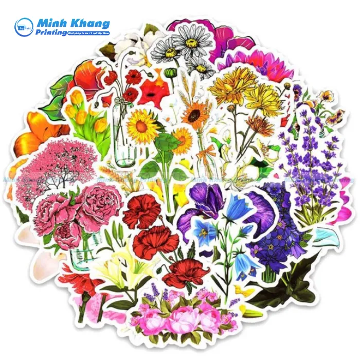 99+ Mẫu Sticker Hoa Cute, Đẹp & Đầy Sắc Màu