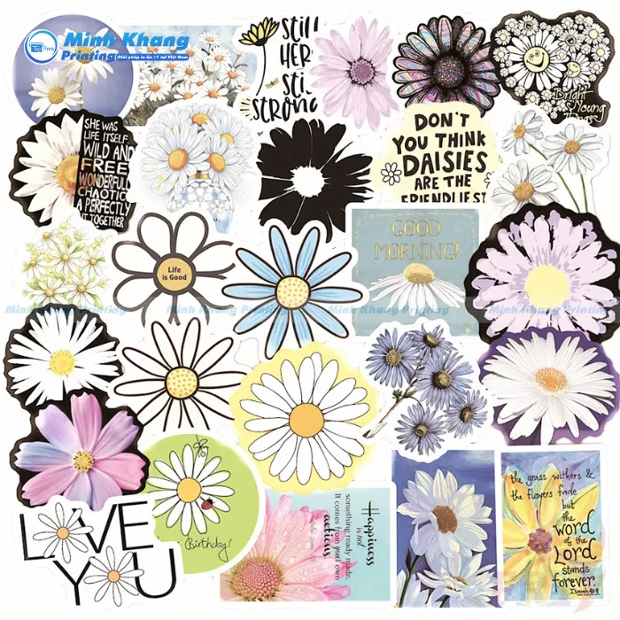 99+ Mẫu Sticker Hoa Cute, Đẹp & Đầy Sắc Màu