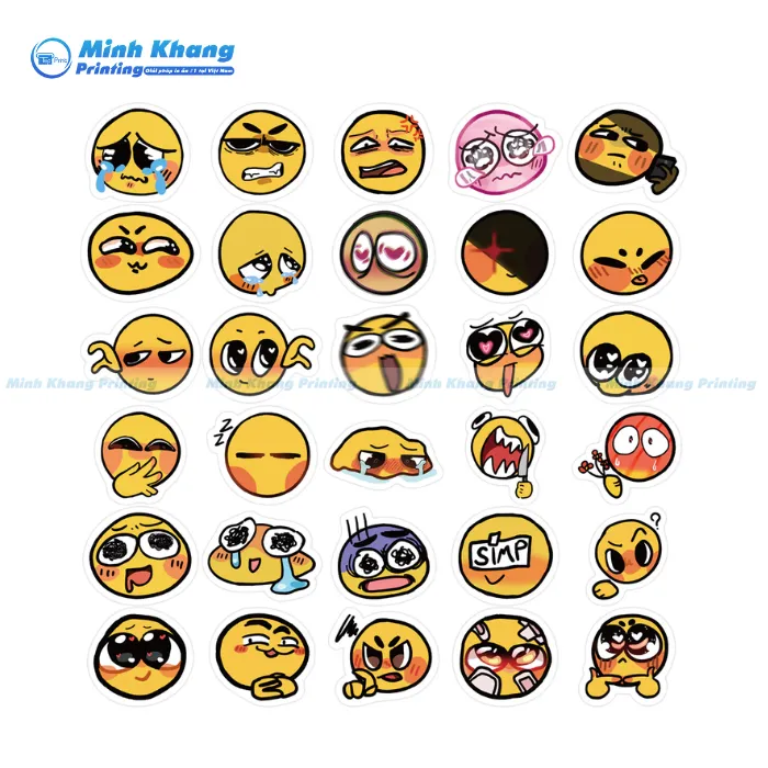 50+ Mẫu Sticker Mặt Cười, Smiley Face Stickers Mới & Độc Đáo