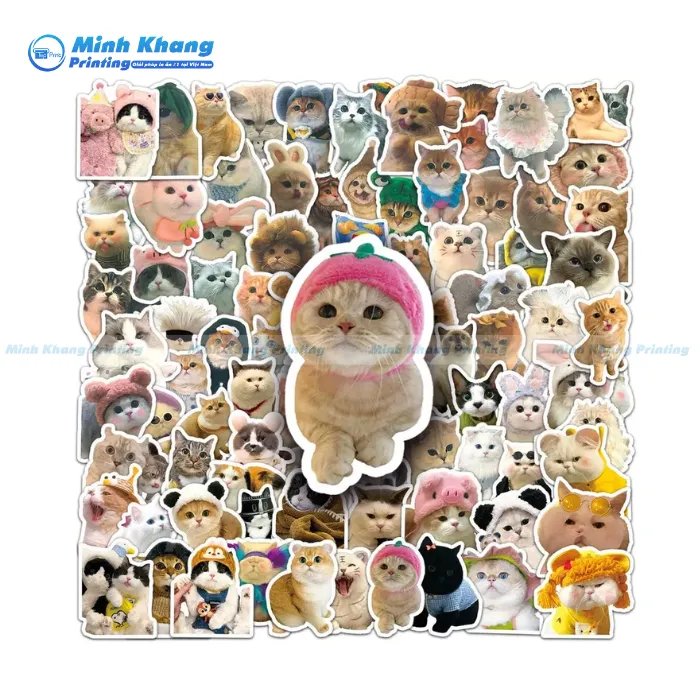 40+ Mẫu Sticker Mèo Cute, Cat Stickers Dễ Thương & Hài Hước