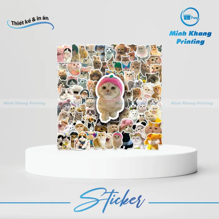40+ Mẫu Sticker Mèo Cute, Cat Stickers Dễ Thương & Hài Hước