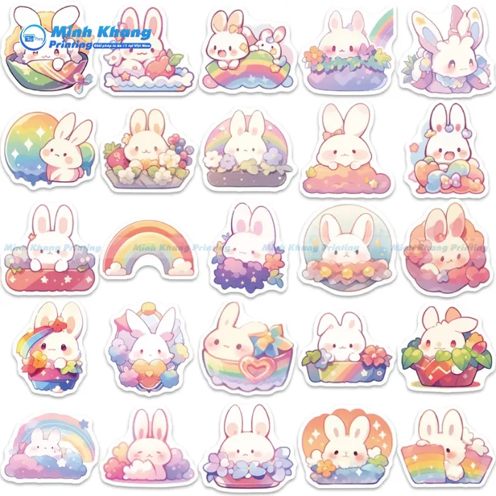 40+ Mẫu Sticker Thỏ, Bunny Stickers Cute Đáng Yêu