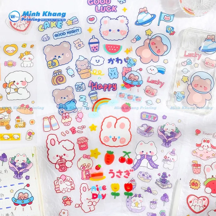 44+ Mẫu Sticker Trong Suốt, Clear Stickers Đẹp & Độc Đáo