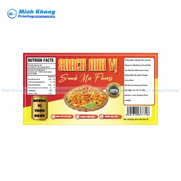 24+ Mẫu Tem Ăn Vặt Đẹp, Độc Đáo & Sáng Tạo