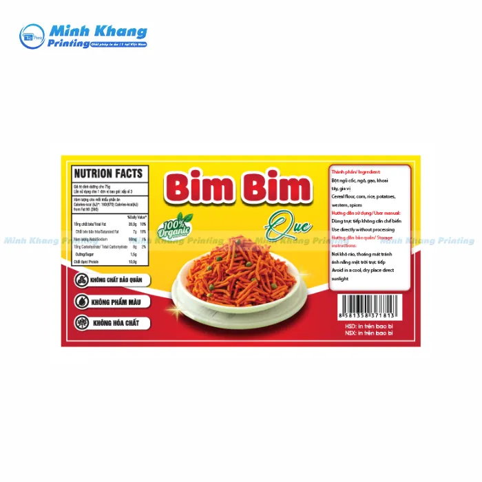 24+ Mẫu Tem Ăn Vặt Đẹp, Độc Đáo & Sáng Tạo