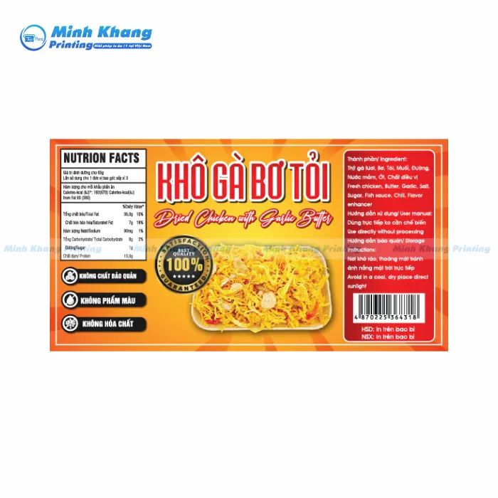 24+ Mẫu Tem Ăn Vặt Đẹp, Độc Đáo & Sáng Tạo