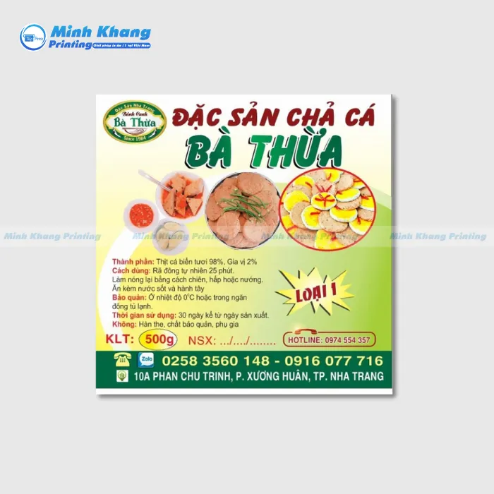 10+ Mẫu Tem Chả Cá Độc Đáo & Thiết Kế Bắt Mắt