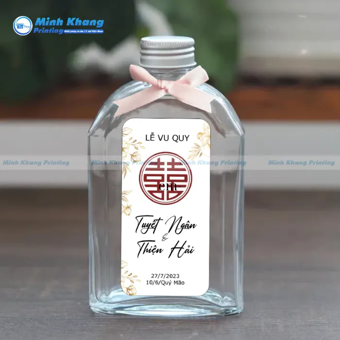 33+ Mẫu Tem Dán Chai Nước Đám Cưới Đẹp Tinh Tế & Ý Nghĩa